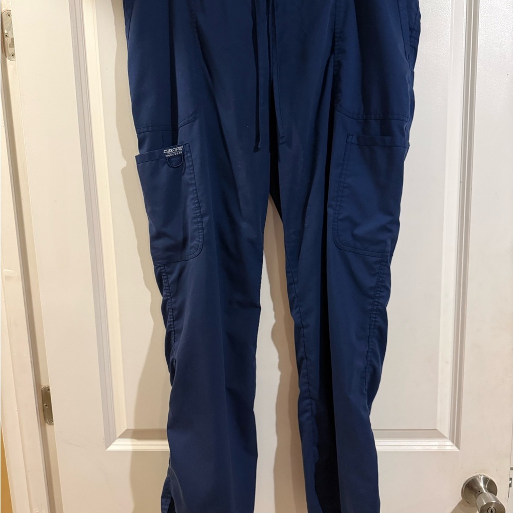 Navy Cargo Scrub Pants - Comfortable Workwear
